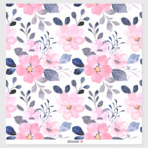 Pegatina floral estética | Diseño minimalista