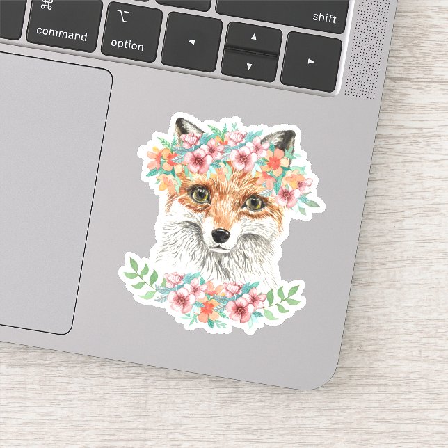 Pegatina Floral Fox (Detalle)