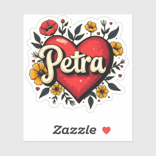 Pegatina Floral Heart Petra 1 (Hoja)