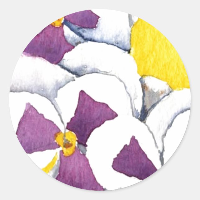 pegatina floral "Pansy #4" (Anverso)