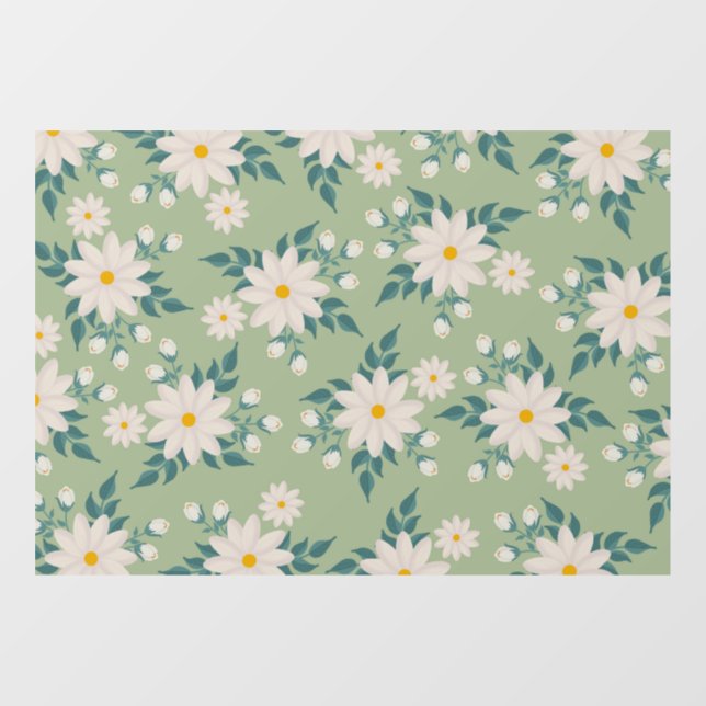 Pegatina floral para ventana de 40" * 28" (Hoja)