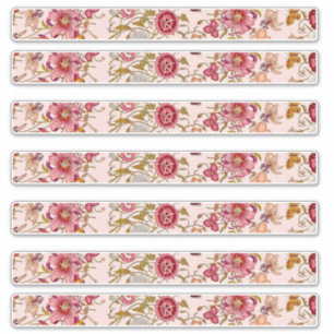 Pegatina Floral rectangular larga
