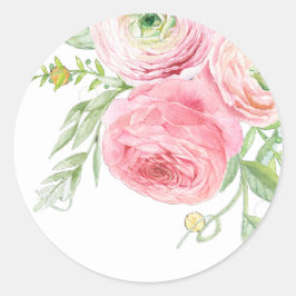 Pegatina Floral Verde y Peach