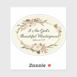 Pegatina Floral vintage soy cristiana, la obra maestra de D