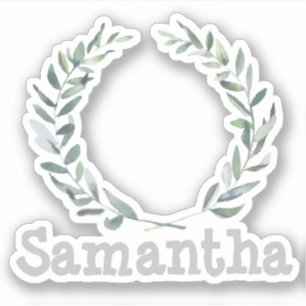 Pegatina Floral Wreath personalizada
