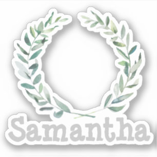 Pegatina Floral Wreath personalizada