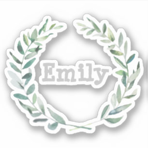Pegatina Floral Wreath personalizada