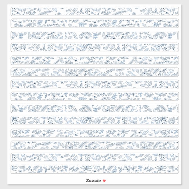 Pegatina Flores Boho Bordes Florales Pequeños (Hoja)