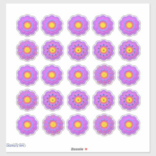 Pegatina Flores de aspecto de fieltro rosado bonito