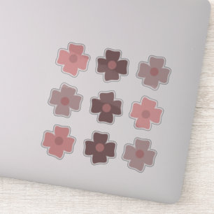 Pegatina Flores De Boho Pink Earthy Tones