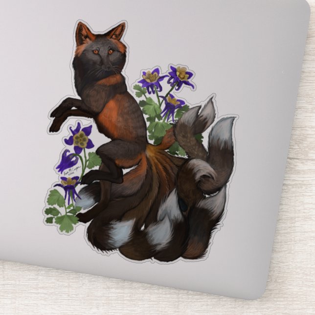 Pegatina Flores de cisternas y de colinas (Detalle)