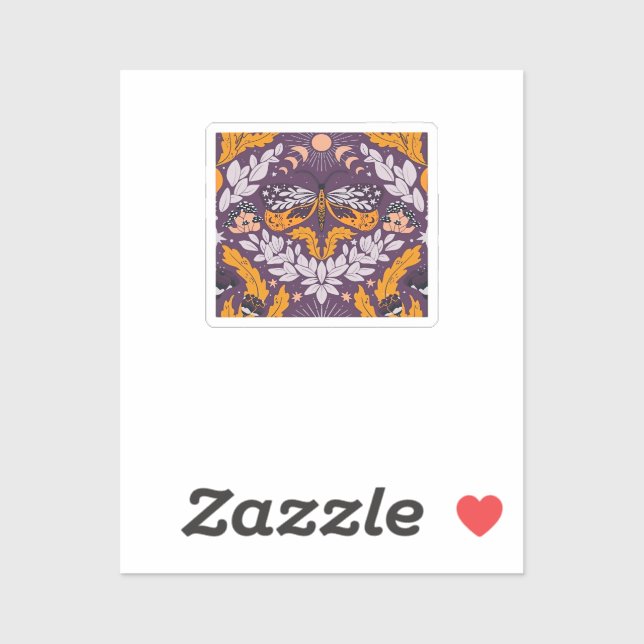 Pegatina Flores de mariposa de Whimsigoth - Púrpura, Lavend (Hoja)