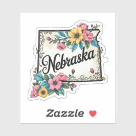 Pegatina Flores de Nebraska - Flores Silvestres Nebraska