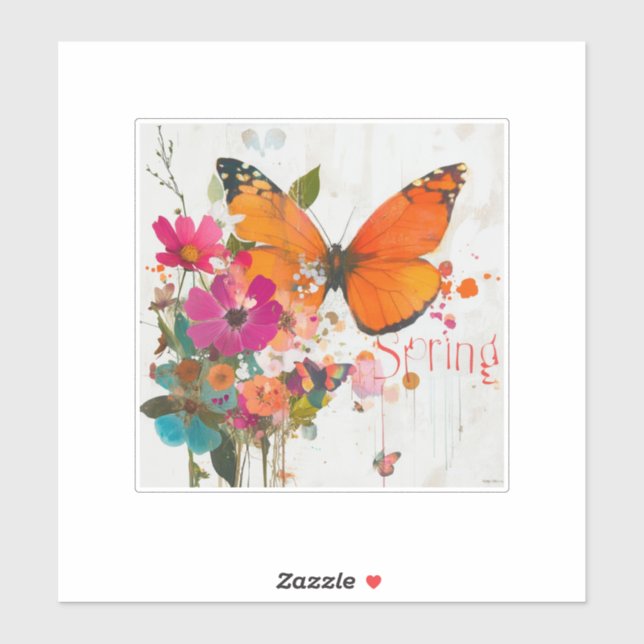 Pegatina Flores de primavera, 2025, (Hoja)