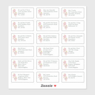 Pegatina Flores de primavera de dirección de nombre de invi