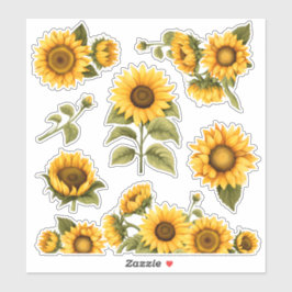 Pegatina Flores de sol brillantes