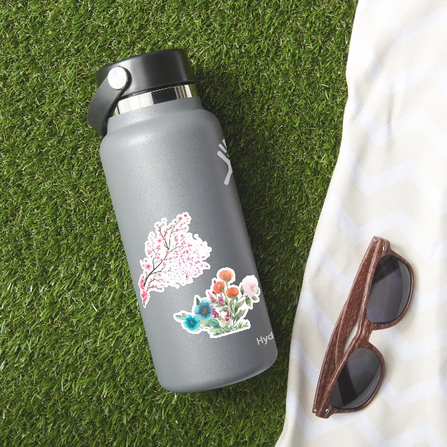 Pegatina Flores en flor v1 (HydroFlask Insitu)