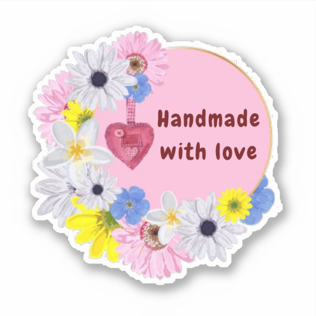 Pegatina Flores grandes cortadas (Anverso)