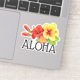 Pegatina Flores Hawaianas Aloha