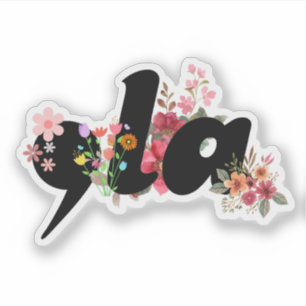 Pegatina Flores Kamala Harris - La moda de la Comma la Flor