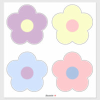 Flores Personalizados Retro Girly Cute Pastel
