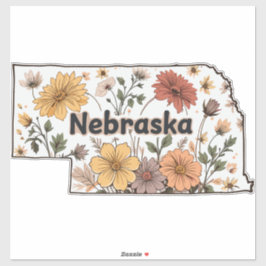 Pegatina Flores Silvestres de Nebraska