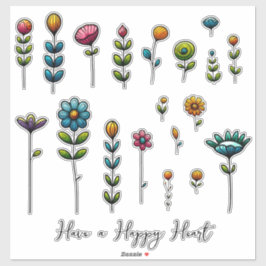 Pegatina Flores y disertaciones de arte popular (14": tamañ