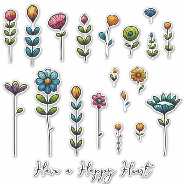 Pegatina Flores y disertaciones de arte popular (14": tamañ (Anverso)