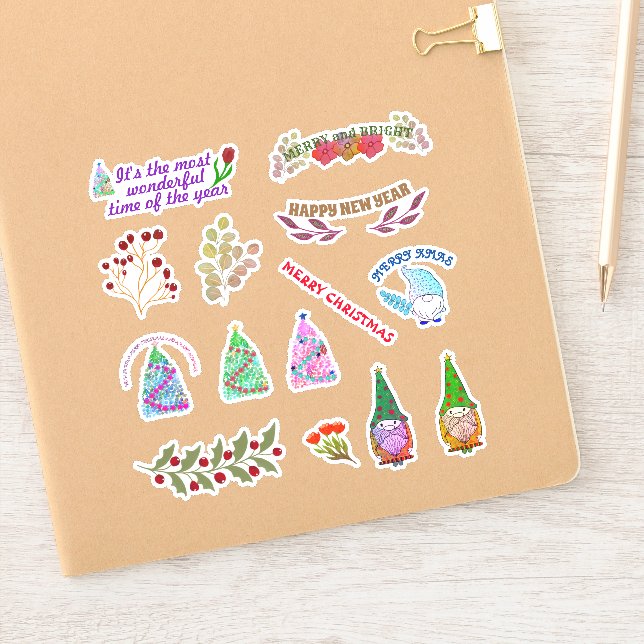 Pegatina FLORES Y SALIDAS DE navidades (Cuaderno)