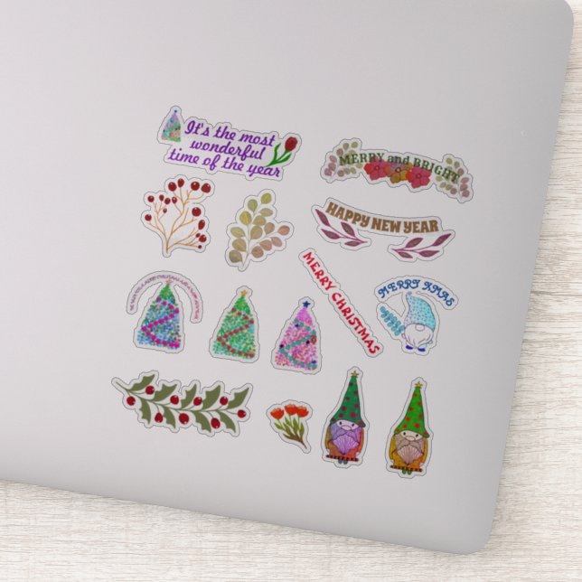 Pegatina FLORES Y SALIDAS DE navidades (Detalle)