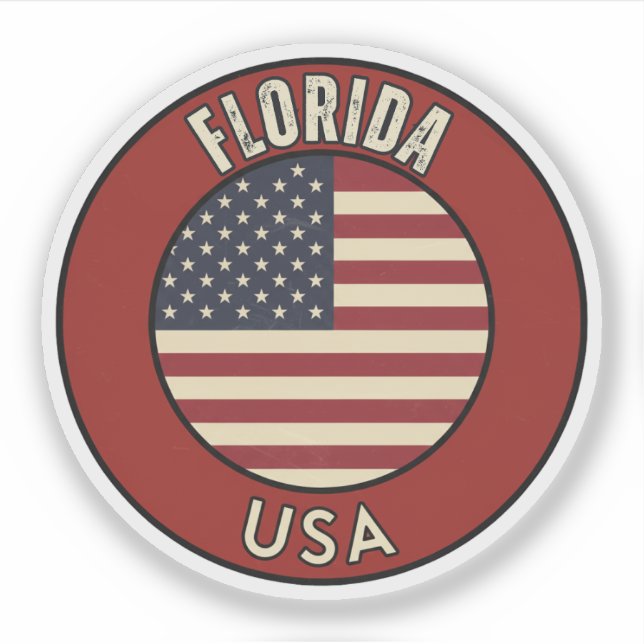 Pegatina Florida Estados Unidos de América (Anverso)