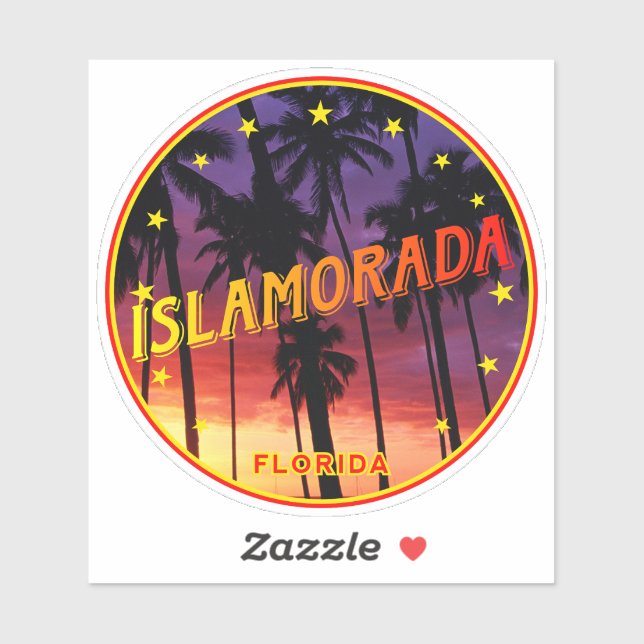 Pegatina Florida, Islamorada (Hoja)