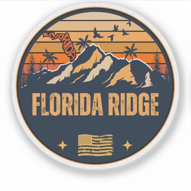 Pegatina Florida Ridge, Florida  (Anverso)