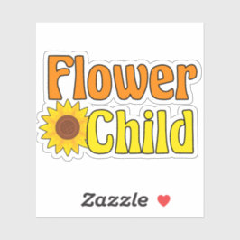 Pegatina Flower Child Cute Hippie Sunflower 70