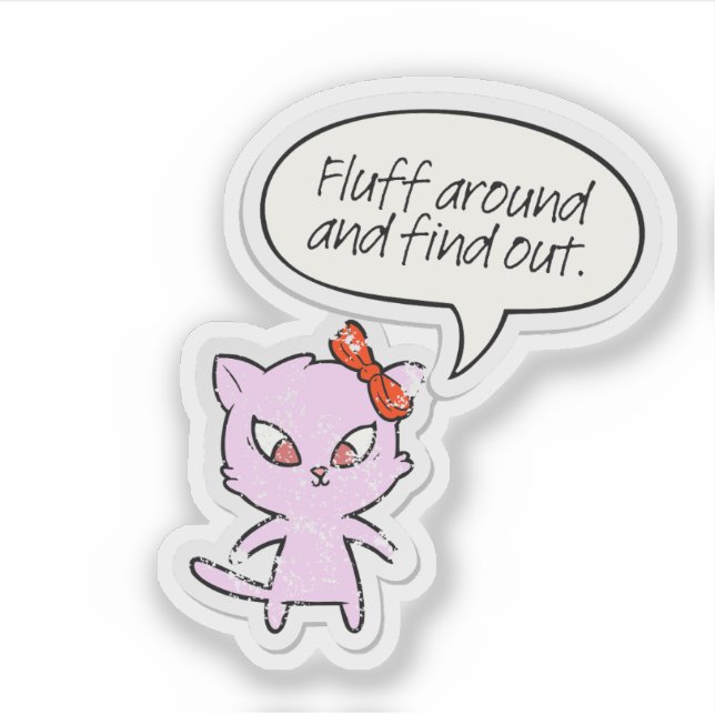 Pegatina Fluff Around y Descubre (Anverso)