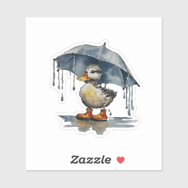 Pegatina Fluffy Duckling (Hoja)