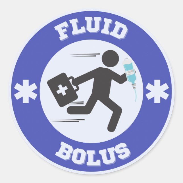 Pegatina Fluid Bolus (Anverso)