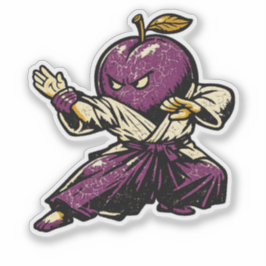 Pegatina Flujo de Aikido de Ciruela — Luchador de Armonía R