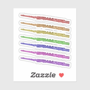 Pegatina Flútas arcoiris coloridas