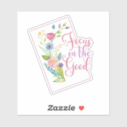 Pegatina Foco de las flores silvestres en lo bueno