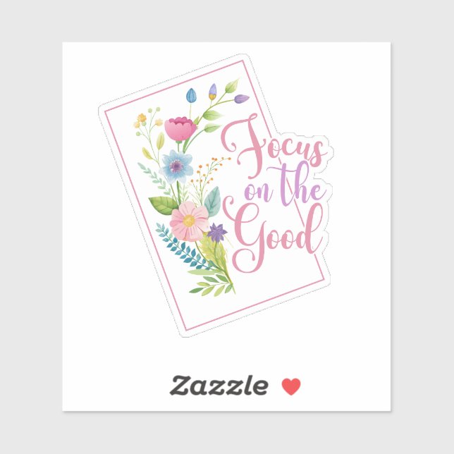 Pegatina Foco de las flores silvestres en lo bueno (Hoja)