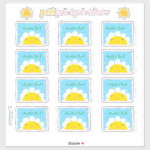 Pegatina Folleto de Happy Sunshine para personalizar