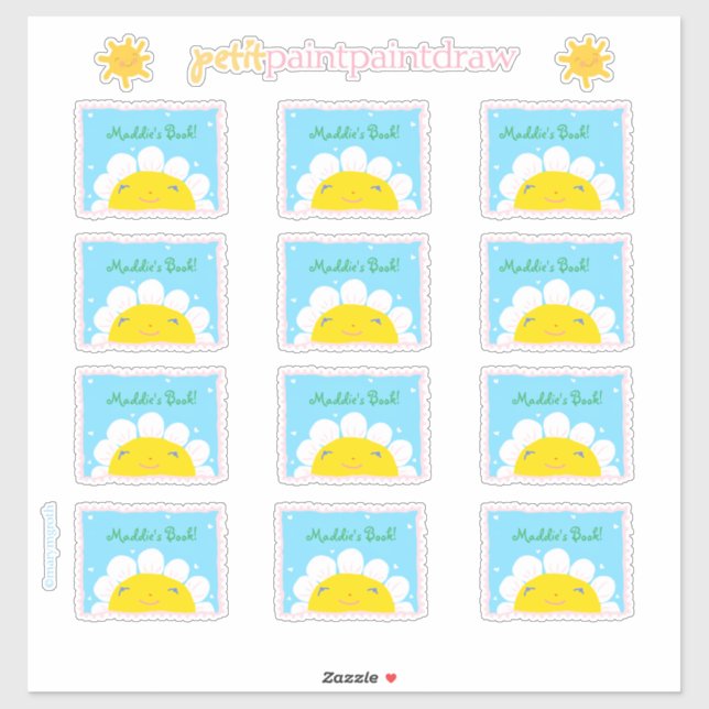 Pegatina Folleto de Happy Sunshine para personalizar (Hoja)