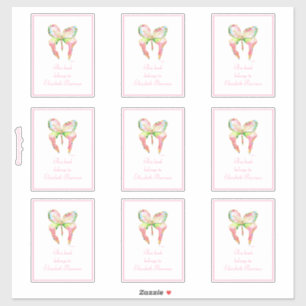 Pegatina Folleto de mariposa rosa de Grove