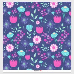 Pegatina Fondo de patrón floral corto