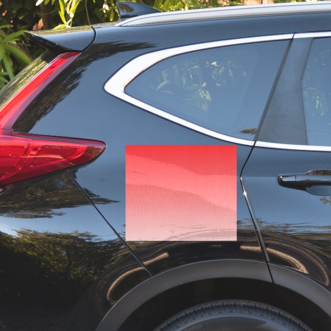 Pegatina fondo rojo y blanco con cuadrados pequeños (Lado del coche)