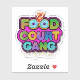 Pegatina Food Court Gang Logo Sticker