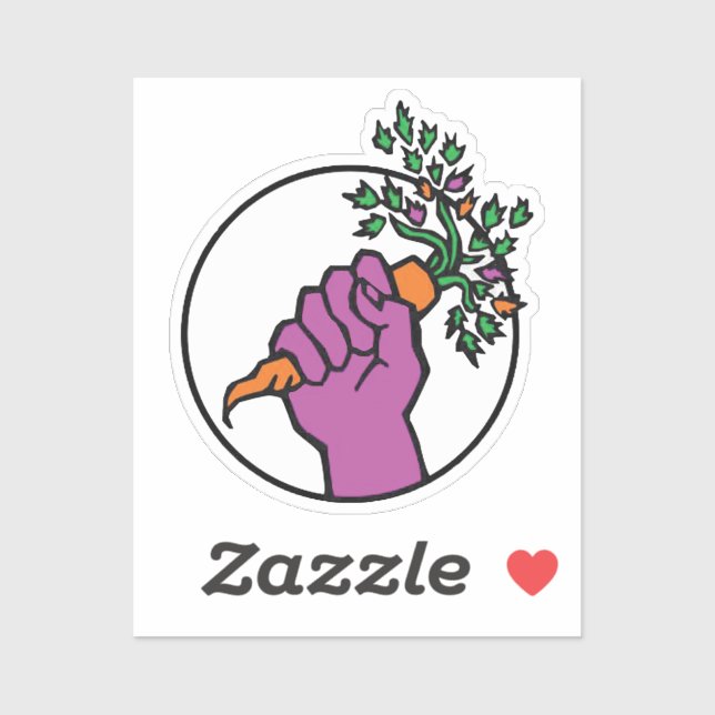 Pegatina Food Not Bombs logo (Hoja)