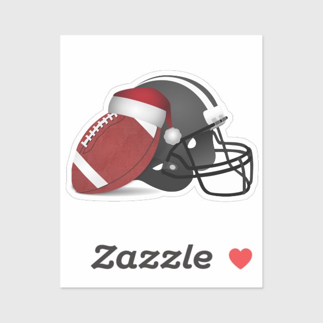 Pegatina Football and Football Helmet Christmas (Hoja)