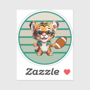Pegatina football baby tiger